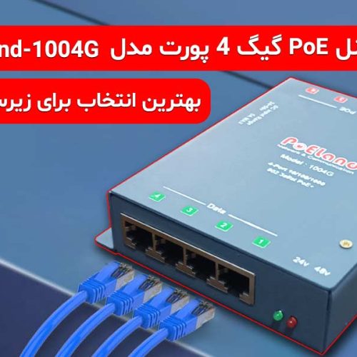 نمای پورت های پچ پنل 4 پورت گیگ